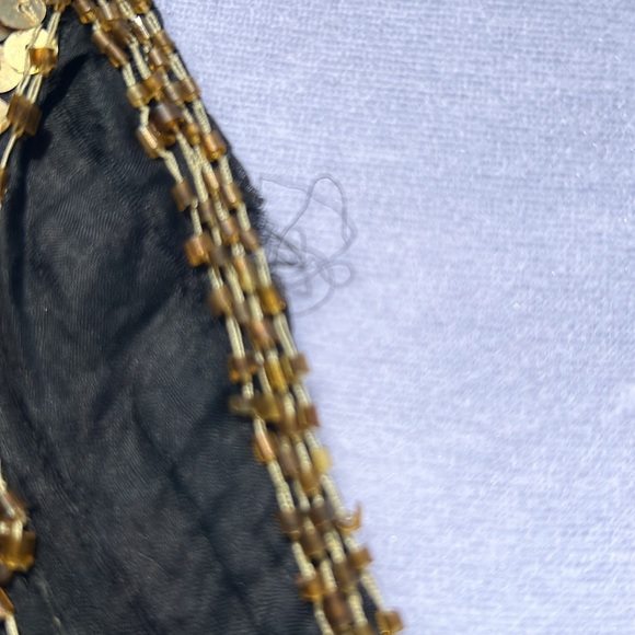 Small  Vintage Gold Sequin Butterfly Top - Picture 6 of 11